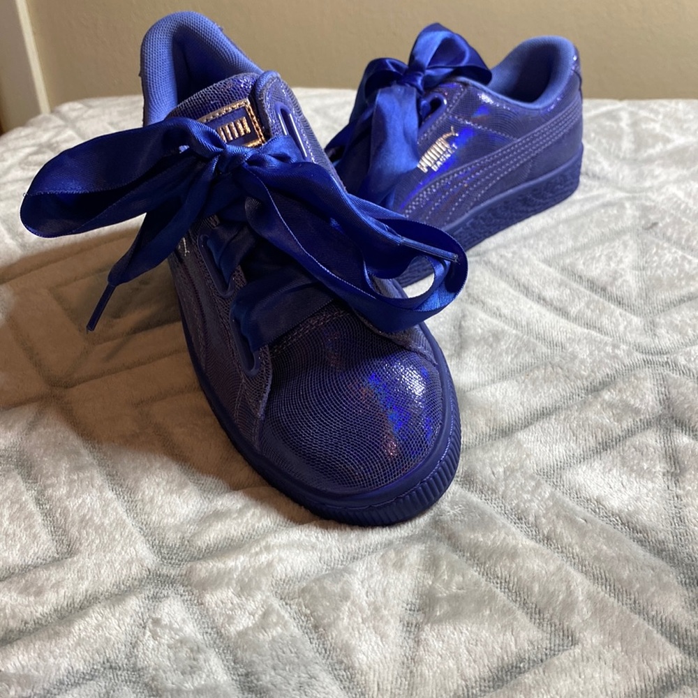 Puma basket shoes, Baja blue